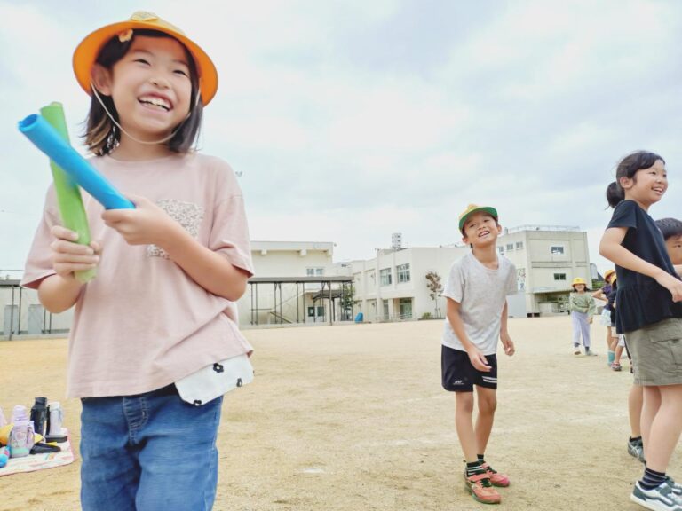 みんなあそび「バトンリレー」